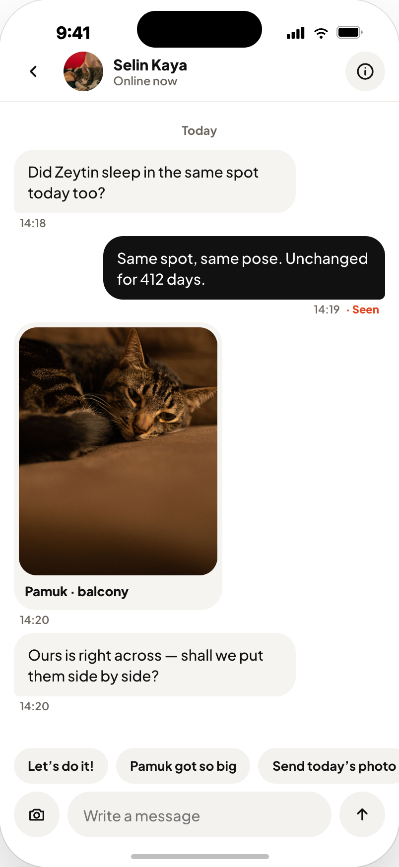 Messages between neighbors